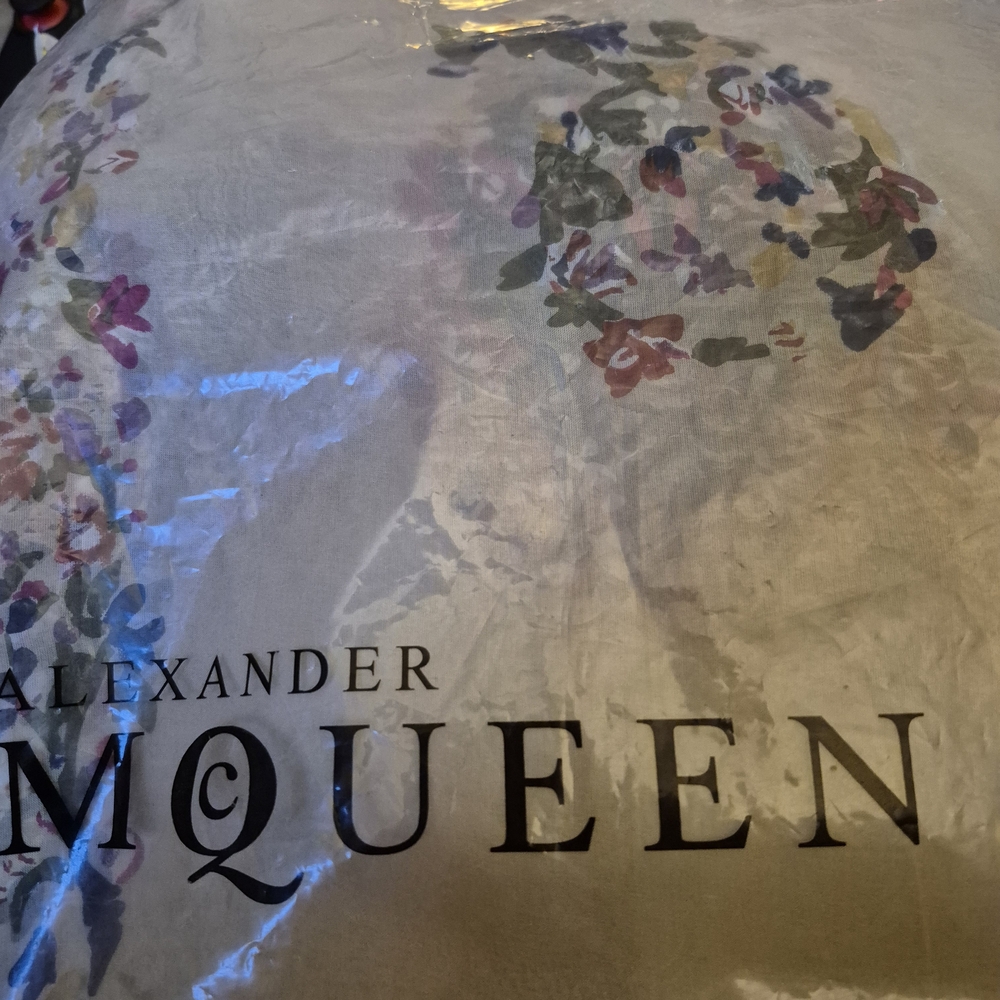 Alexander McQueen Floral Print Silk Scarf